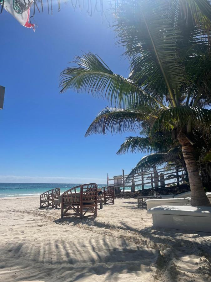 Chavez Eco Beach Camping And Cabanas Tulum Esterno foto